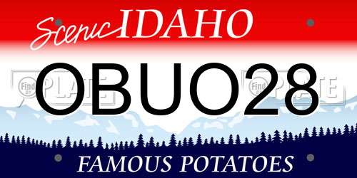 OBUO28 Idaho License Plate