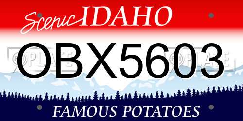 OBX5603 Idaho License Plate
