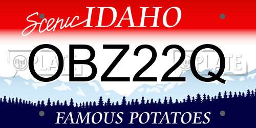OBZ22Q Idaho License Plate