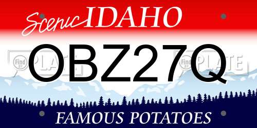 OBZ27Q Idaho License Plate