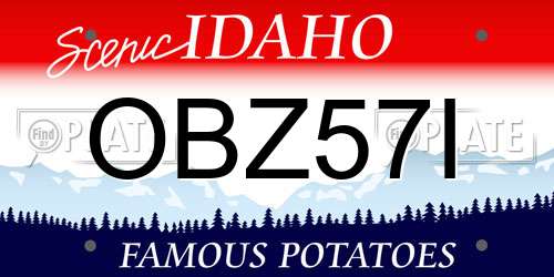 OBZ57I Idaho License Plate