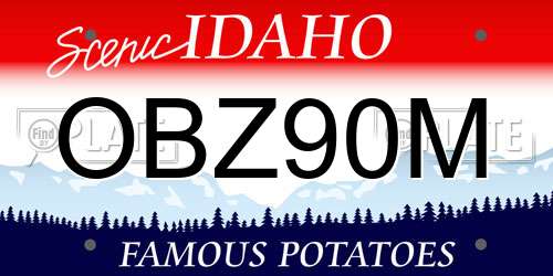 OBZ90M Idaho License Plate