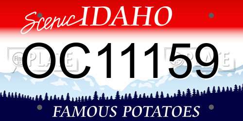 OC11159 Idaho License Plate