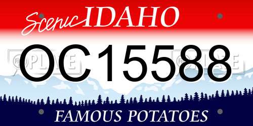 OC15588 Idaho License Plate