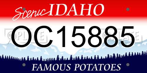 OC15885 Idaho License Plate