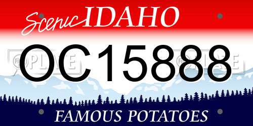 OC15888 Idaho License Plate