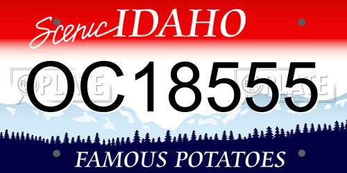 OC18555 Idaho License Plate