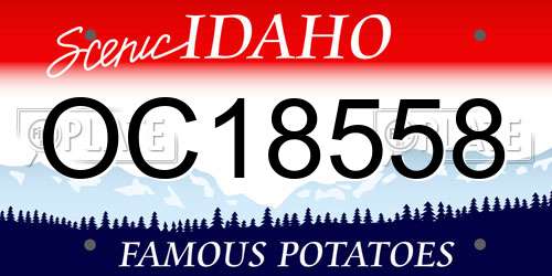 OC18558 Idaho License Plate