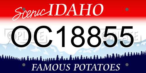 OC18855 Idaho License Plate
