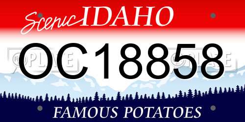 OC18858 Idaho License Plate
