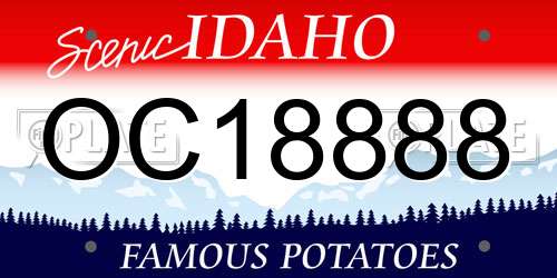 OC18888 Idaho License Plate