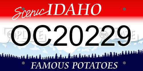 OC20229 Idaho License Plate