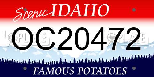 OC20472 Idaho License Plate