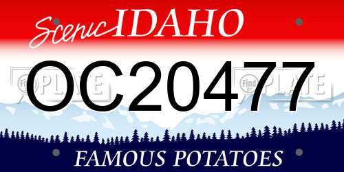 OC20477 Idaho License Plate