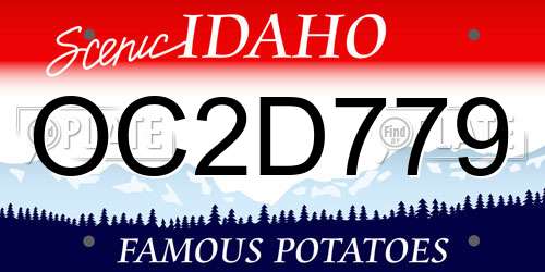 OC2D779 Idaho License Plate