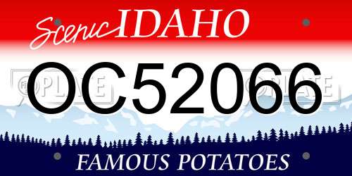 OC52066 Idaho License Plate