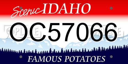 OC57066 Idaho License Plate