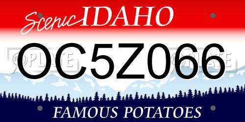 OC5Z066 Idaho License Plate