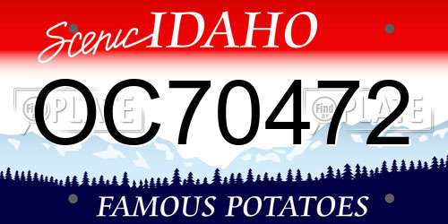 OC70472 Idaho License Plate