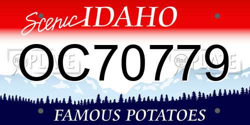 OC70779 Idaho License Plate