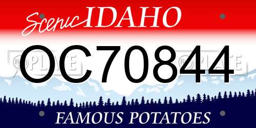 OC70844 Idaho License Plate