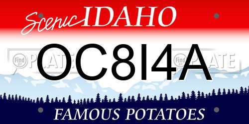 OC8I4A Idaho License Plate