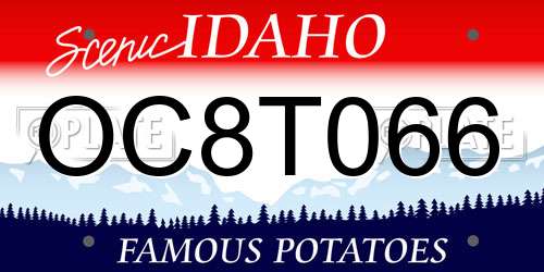 OC8T066 Idaho License Plate