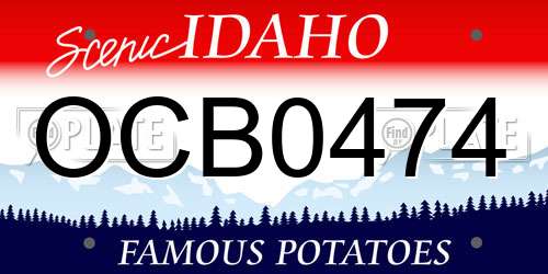 OCB0474 Idaho License Plate