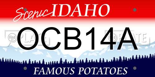 OCB14A Idaho License Plate