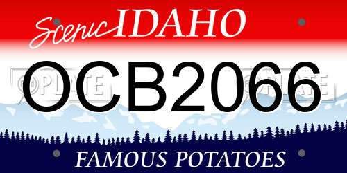 OCB2066 Idaho License Plate