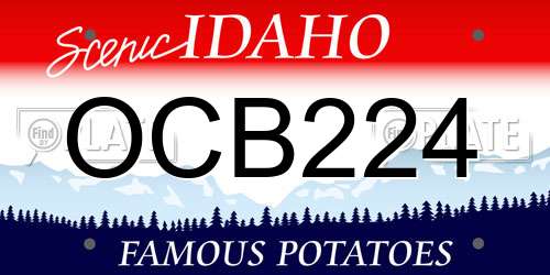 OCB224 Idaho License Plate