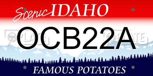 OCB22A Idaho License Plate