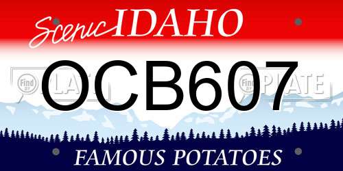 OCB607 Idaho License Plate