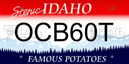 OCB60T Idaho License Plate
