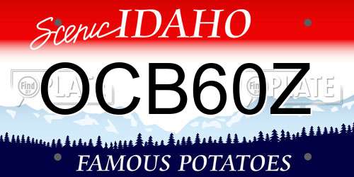 OCB60Z Idaho License Plate