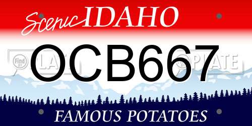 OCB667 Idaho License Plate