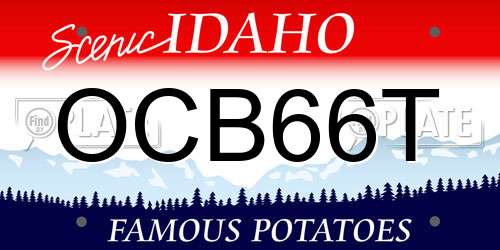 OCB66T Idaho License Plate