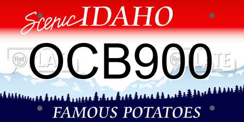 OCB900 Idaho License Plate
