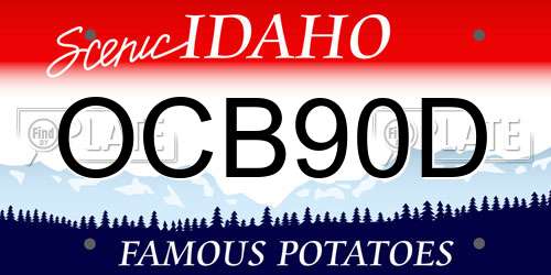 OCB90D Idaho License Plate
