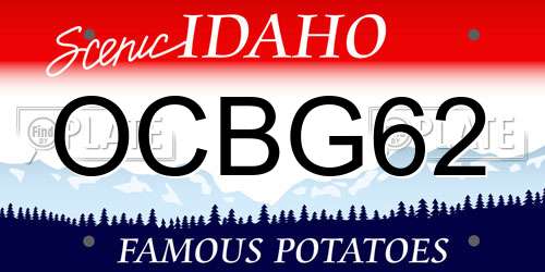OCBG62 Idaho License Plate