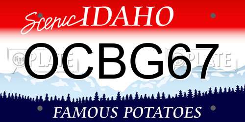 OCBG67 Idaho License Plate