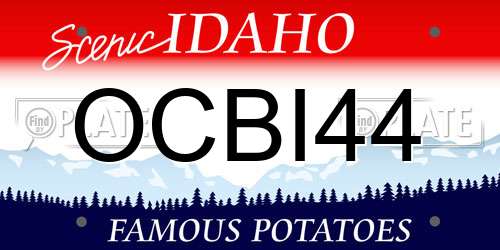 OCBI44 Idaho License Plate