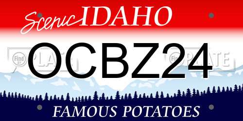 OCBZ24 Idaho License Plate