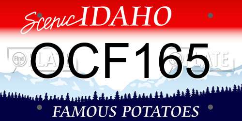 OCF165 Idaho License Plate