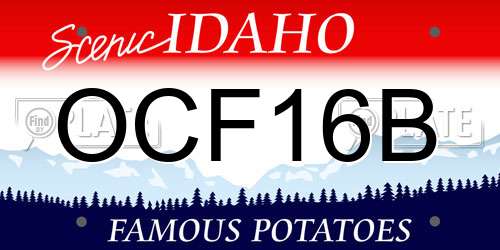 OCF16B Idaho License Plate