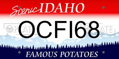 OCFI68 Idaho License Plate