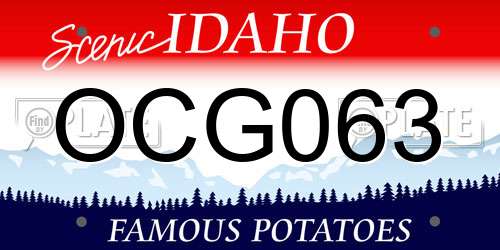 OCG063 Idaho License Plate