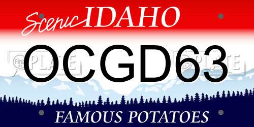 OCGD63 Idaho License Plate