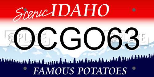 OCGO63 Idaho License Plate