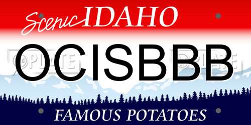 OCISBBB Idaho License Plate